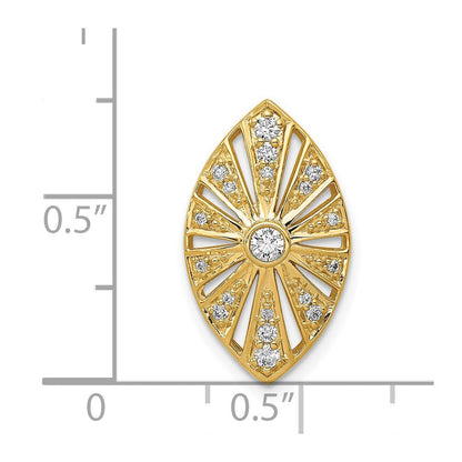 14K Gelbgold 1/5ct. Echt Diamant Vintage Kette Anhänger