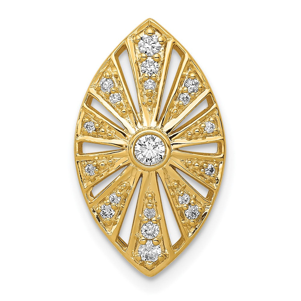 14K Gelbgold 1/5ct. Echt Diamant Vintage Kette Anhänger