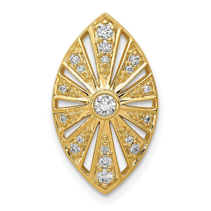 14K Gelbgold 1/5ct. Echt Diamant Vintage Kette Anhänger