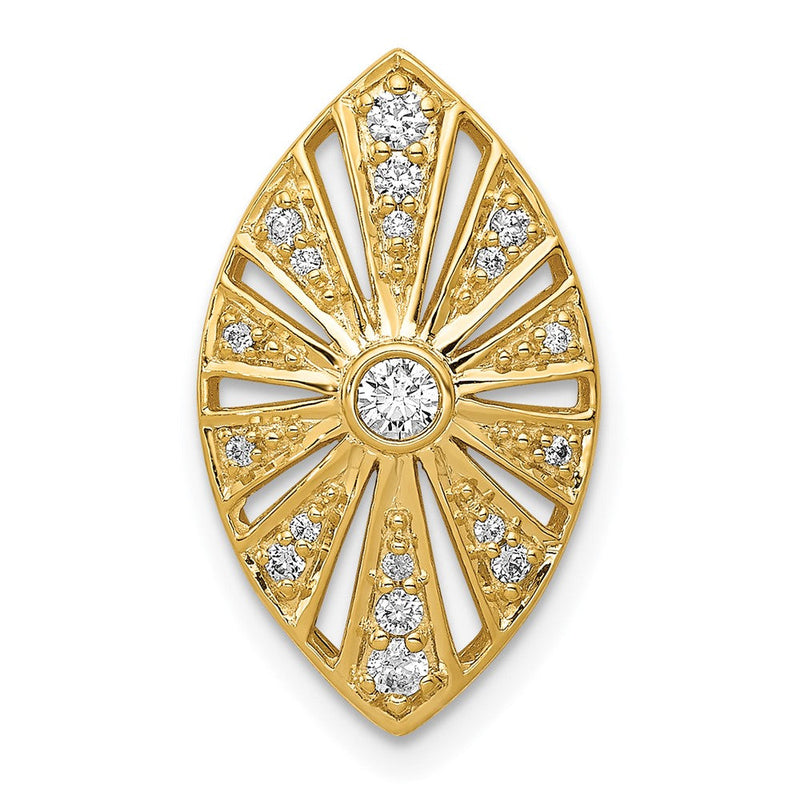 14K Gelbgold 1/5ct. Echt Diamant Vintage Kette Anhänger