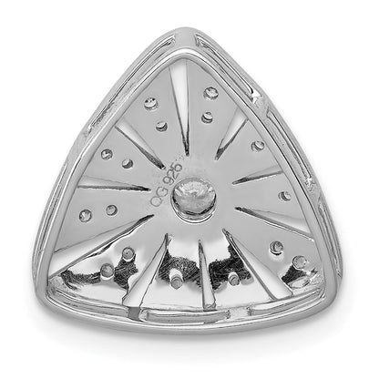 14K Weißgold 1/6ct. Echt Diamant Vintage Trillant Form Kette Anhänger