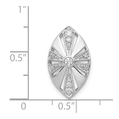 14K Weißgold 1/6ct. Echt Diamant Vintage Kette Anhänger