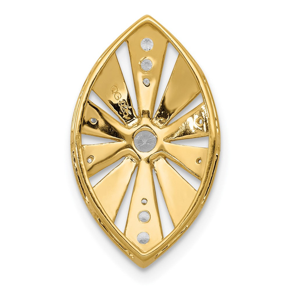 14K Gelbgold 1/6ct. Echt Diamant Vintage Kette Anhänger
