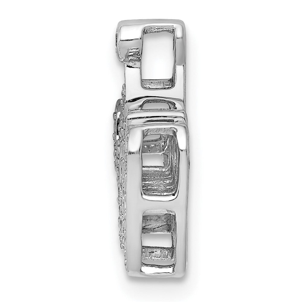 14K Weißgold Allah-Anhänger mit 0,16 ct. echten Diamanten