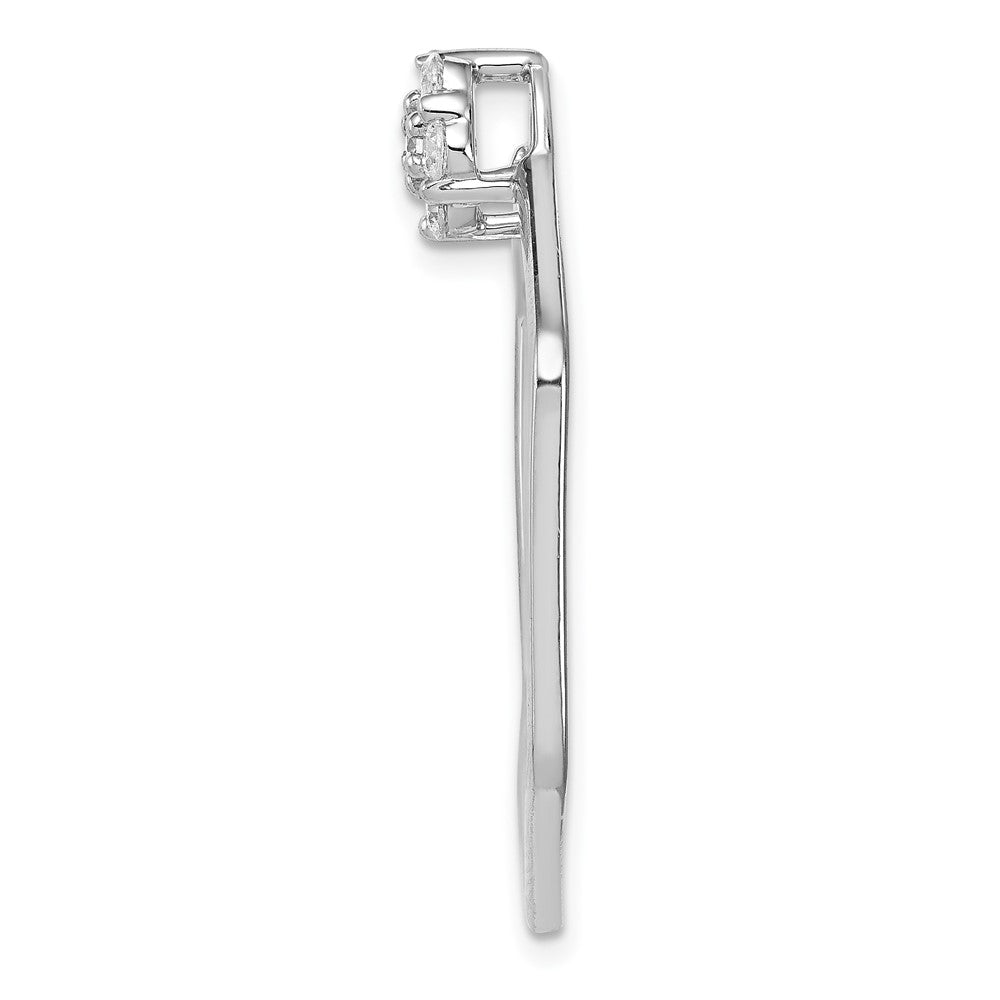 14K Weißgold 1/3ct. Echt Diamant Fantasie Hexagon Kette Anhänger