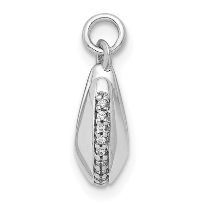 14K Weißgold Anhänger „Glückskeks" mit 0,067 ct. echtem Diamant