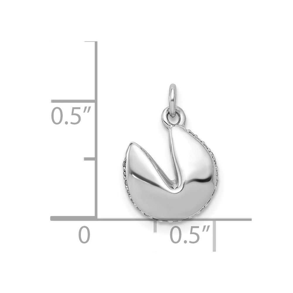 14K Weißgold Anhänger „Glückskeks" mit 0,067 ct. echtem Diamant