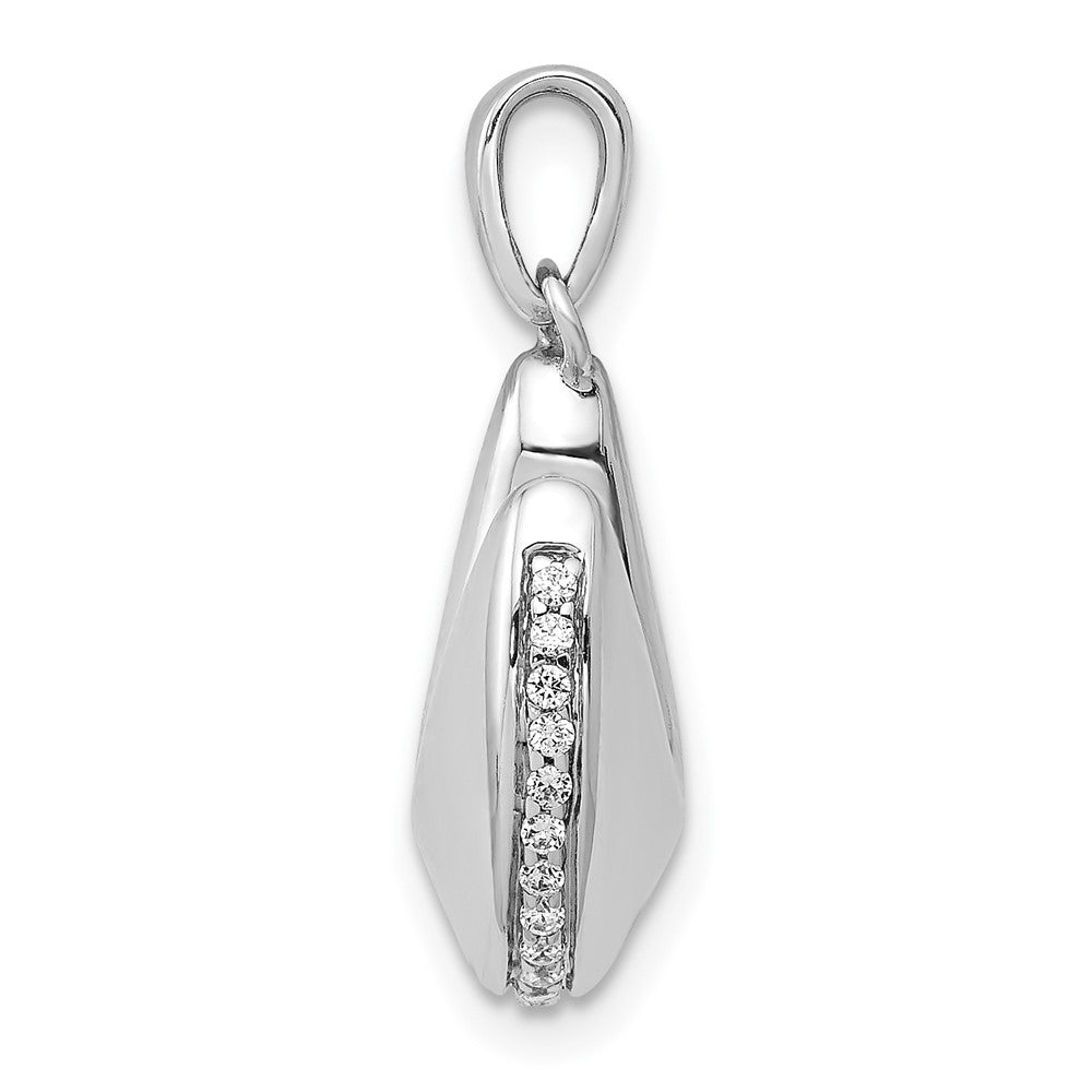 14K Weißgold Anhänger "Glückskeks" mit 0,125 ct. echten Diamanten