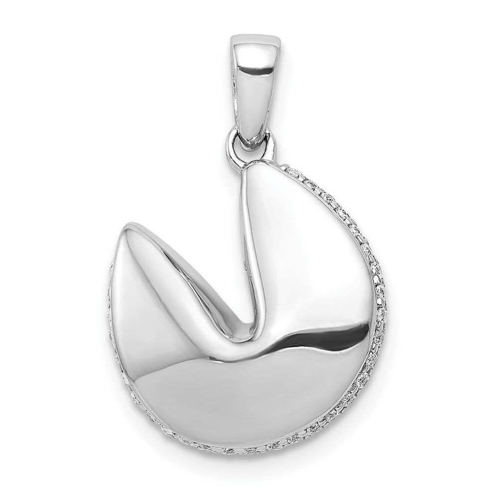 14K Weißgold Anhänger "Glückskeks" mit 0,125 ct. echten Diamanten