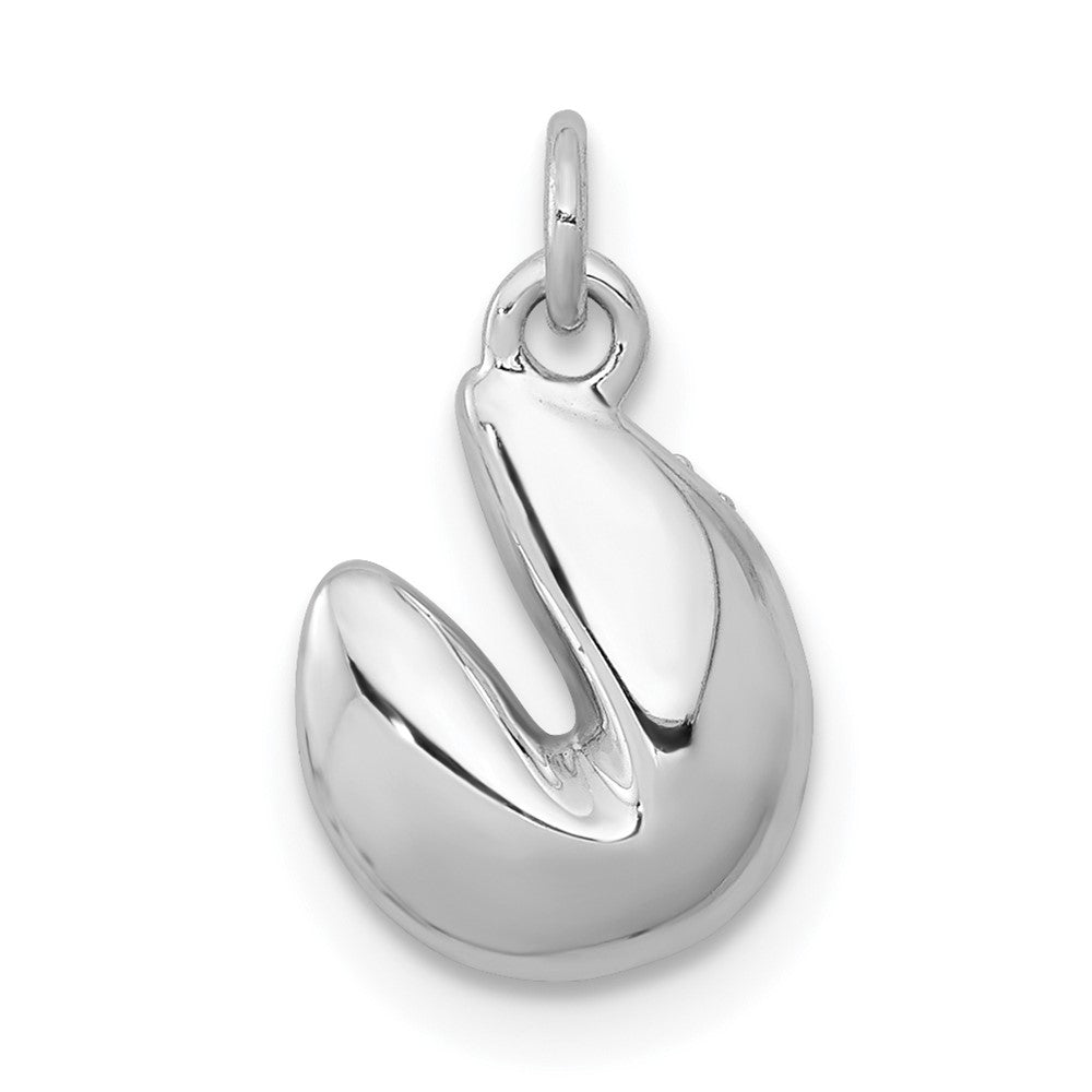 14K Weißgold Glücksgalletten-Anhänger mit 0,05 ct. echtem Diamanten