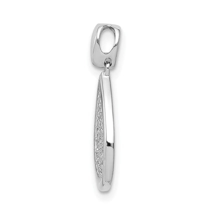 14K Weißgold Anhänger mit 0,25 ct. echtem Diamanten in Tropfenform