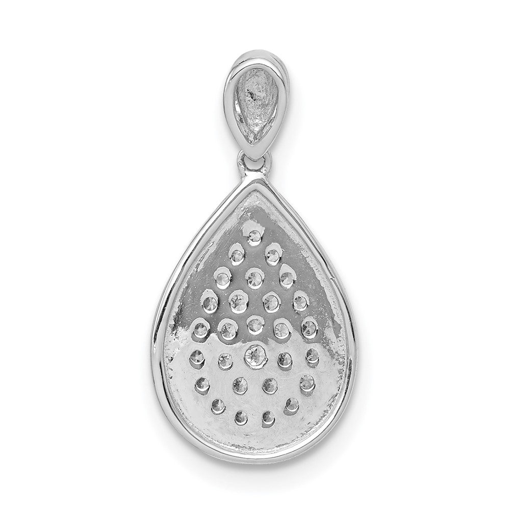 14K Weißgold Anhänger mit 0,25 ct. echtem Diamanten in Tropfenform