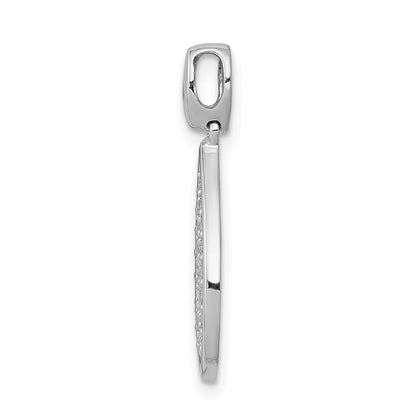 14K Weißgold 0,5 ct. Echter Diamant Fantasie-Tropfen-Anhänger