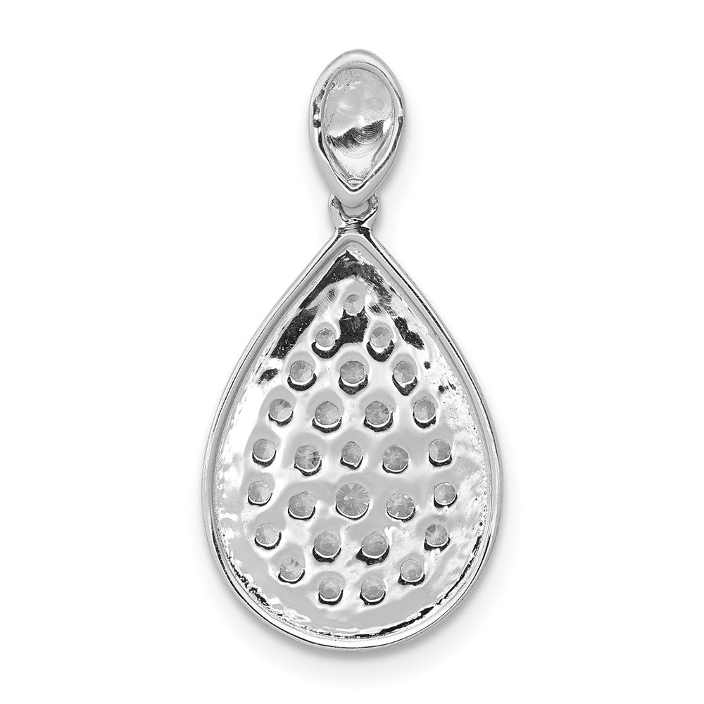 14K Weißgold 0,5 ct. Echter Diamant Fantasie-Tropfen-Anhänger