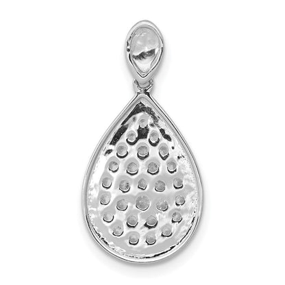 14K Weißgold 0,5 ct. Echter Diamant Fantasie-Tropfen-Anhänger