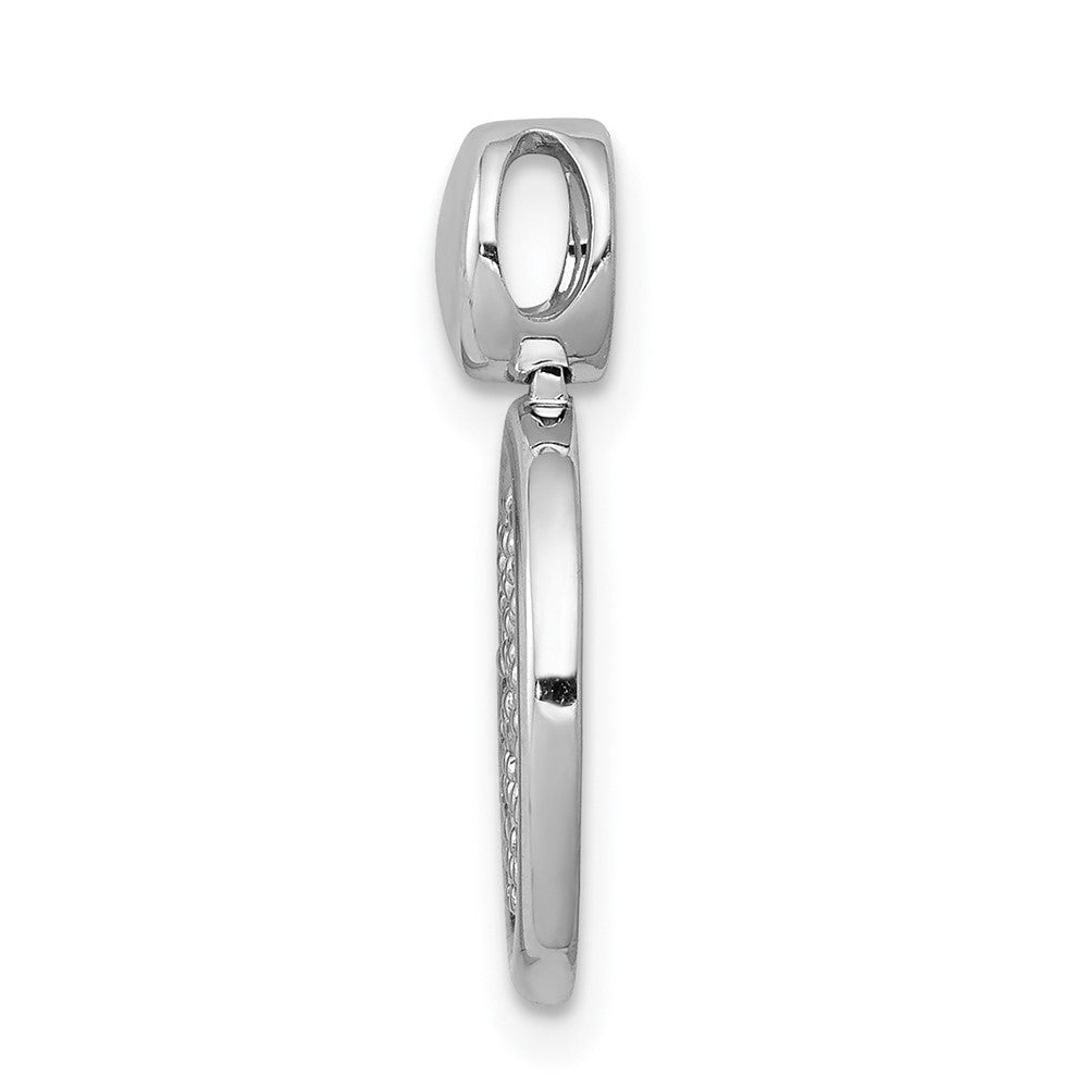14K Weißgold Anhänger mit 0,25 ct. echten Diamanten, ovales Fantasie-Design