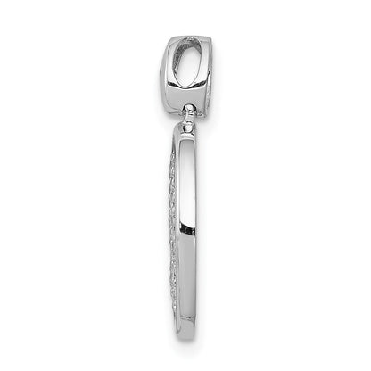 14K Weißgold Anhänger mit 0,5 ct. echten Diamanten, ovale Fantasieform