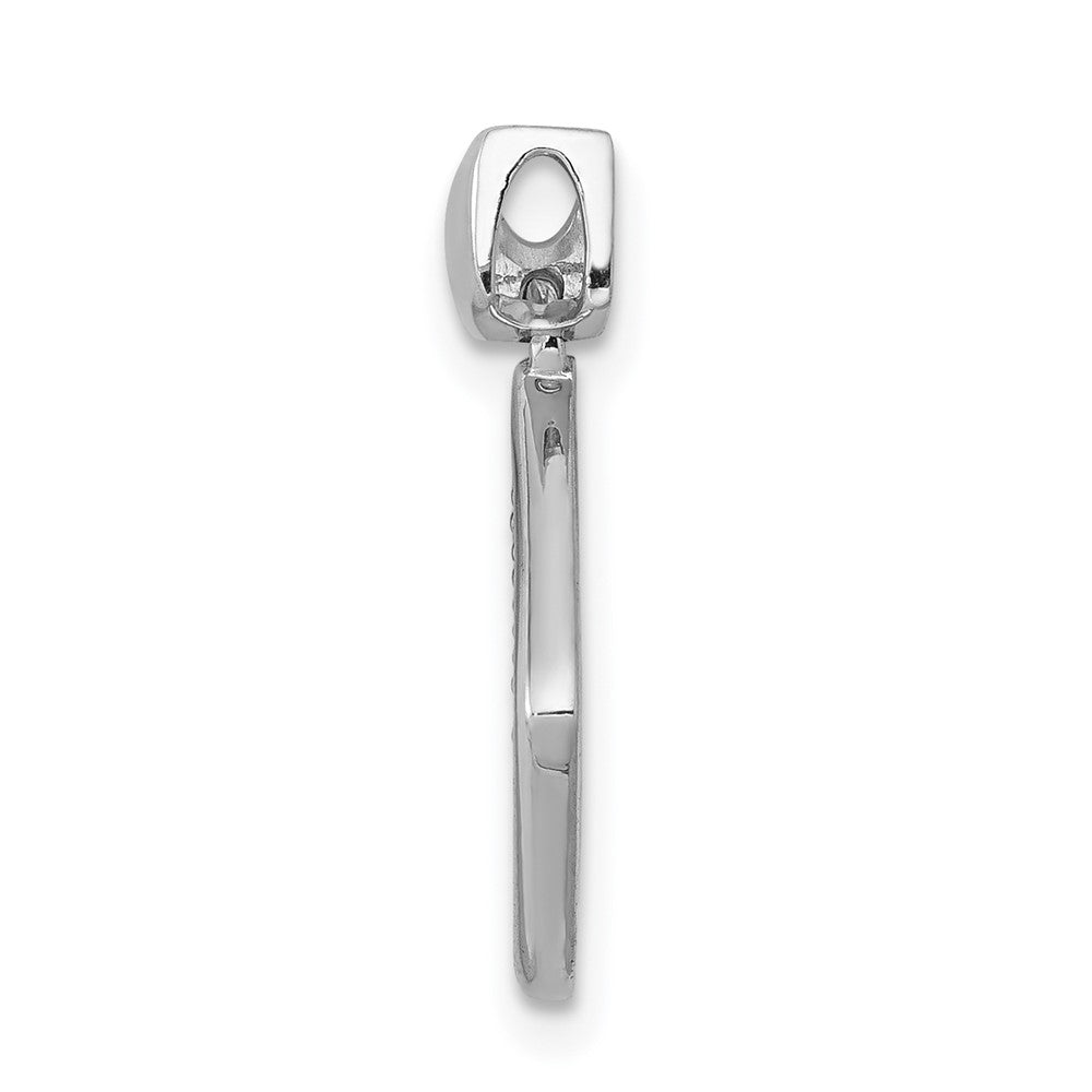 14K Weißgold Anhänger mit 0,25 ct. echtem Diamant, gekipptes Quadrat, Fancy-Design