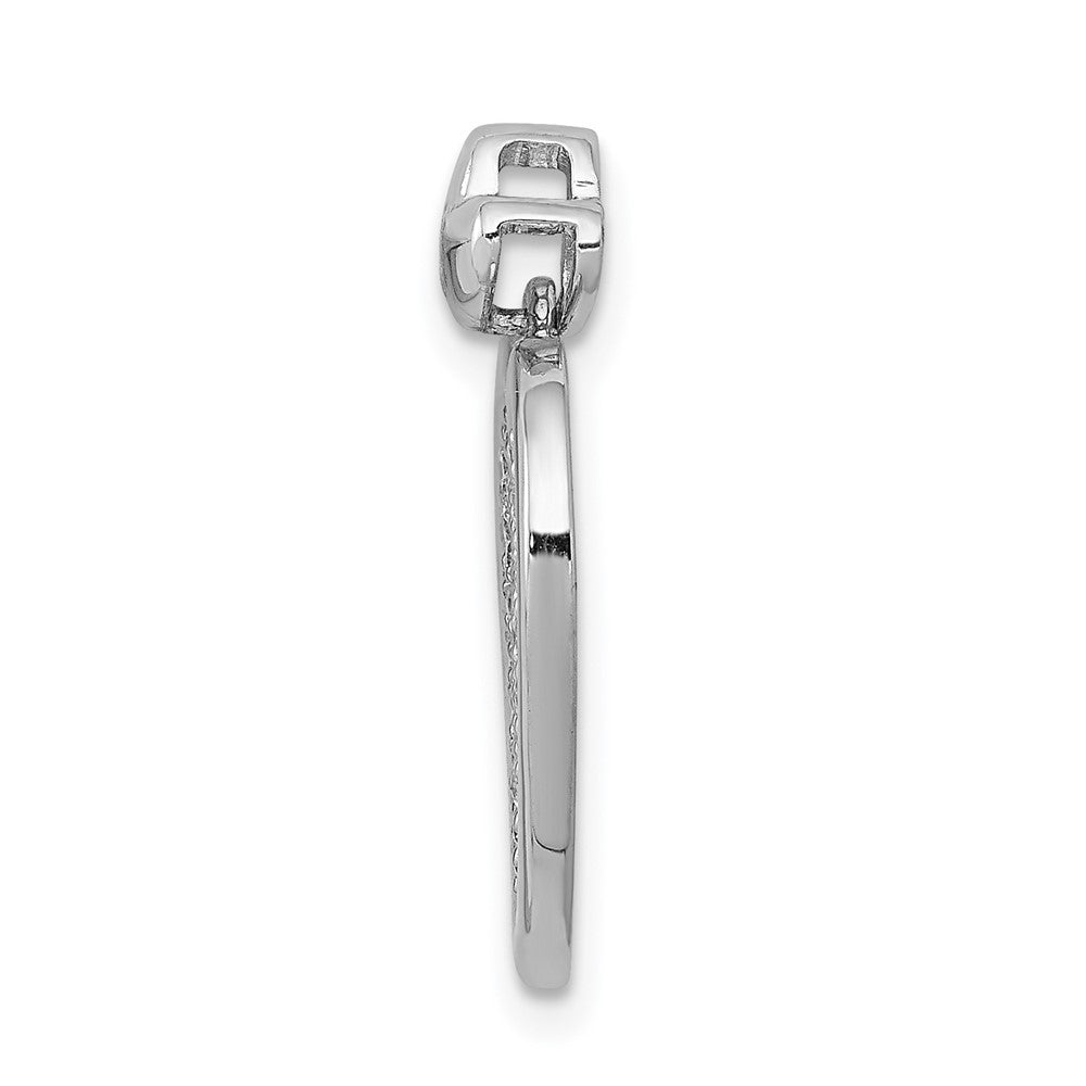 14K Weißgold Fancy-Herz-Anhänger mit 0,5 ct. echtem Diamant und Herz-Öse
