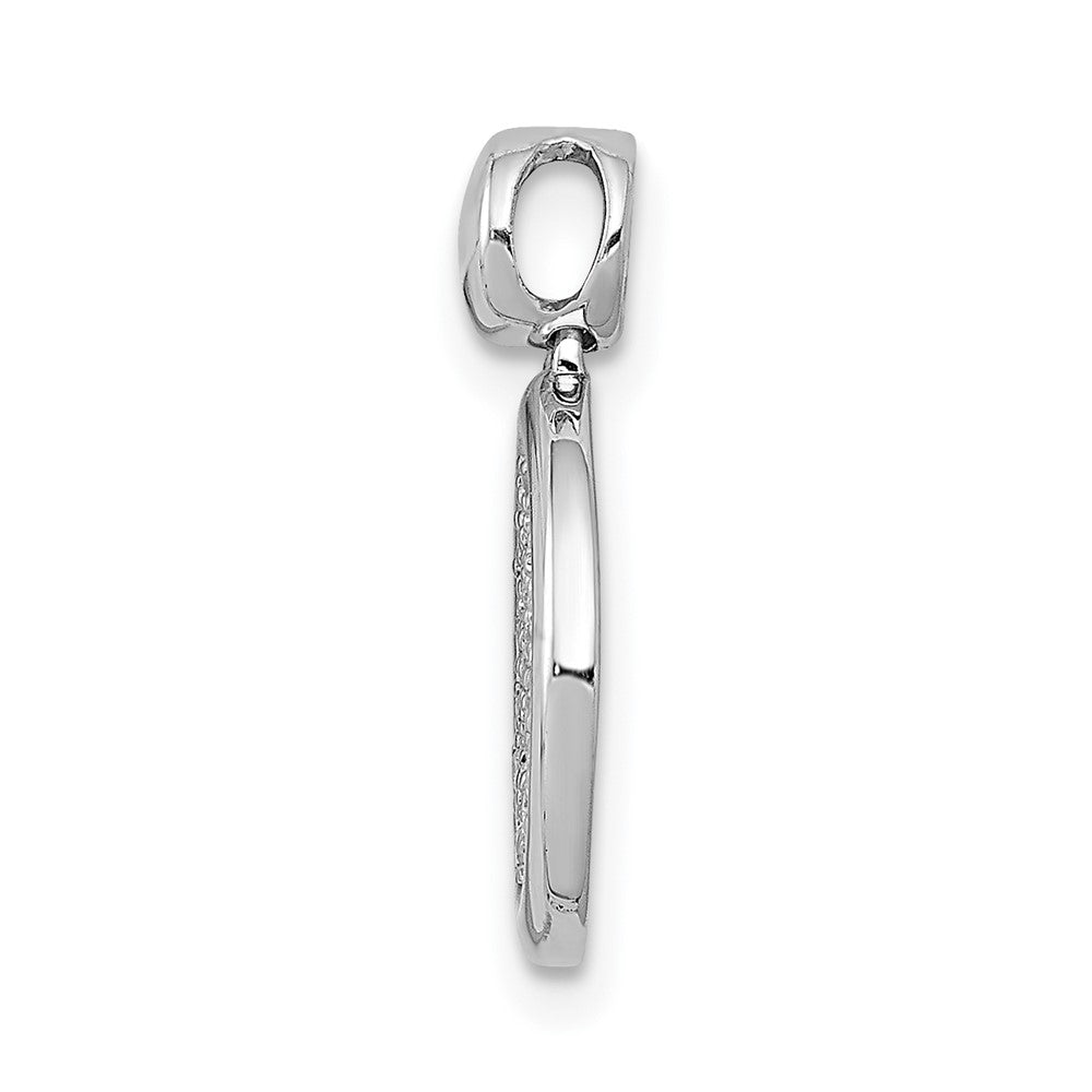 14K Weißgold Anhänger mit 0,25 ct. echten Diamanten, ausgefallener Kreis-Look