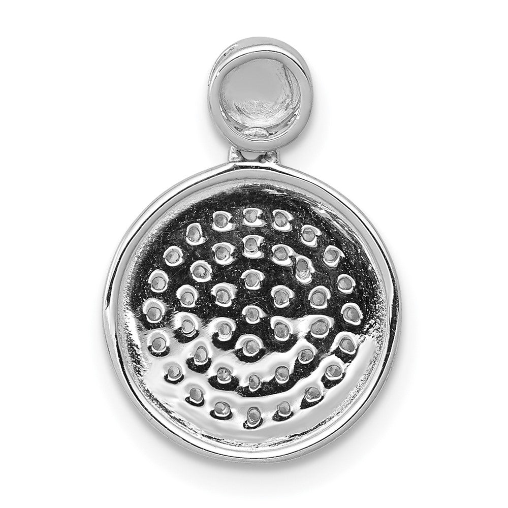 14K Weißgold Anhänger mit 0,25 ct. echten Diamanten, ausgefallener Kreis-Look
