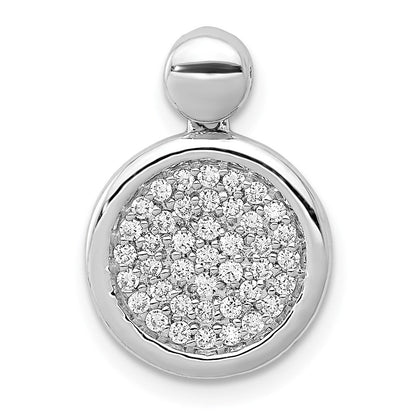 14K Weißgold Anhänger mit 0,25 ct. echten Diamanten, ausgefallener Kreis-Look