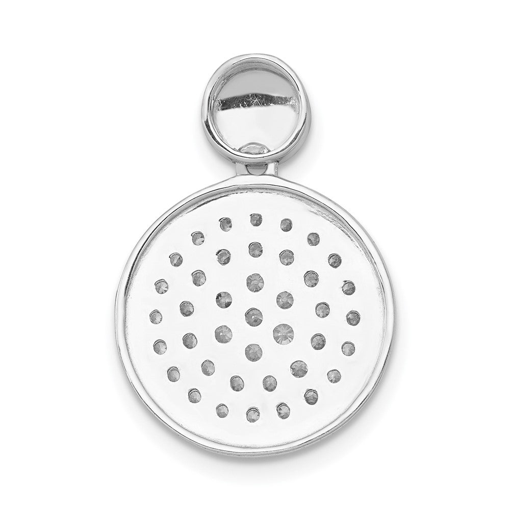 14K Weißgold Anhänger mit 0,5 ct. echten Diamanten, Fantasie-Kreis-Design