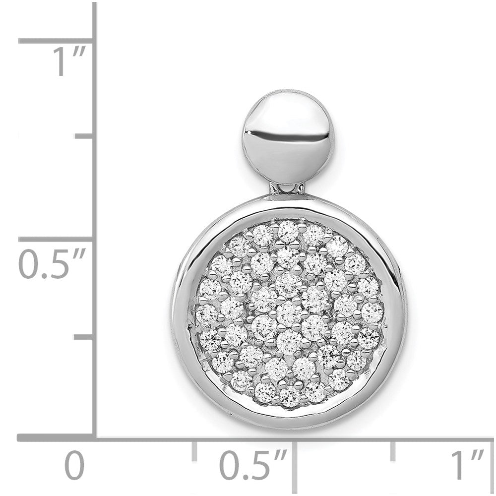 14K Weißgold Anhänger mit 0,5 ct. echten Diamanten, Fantasie-Kreis-Design