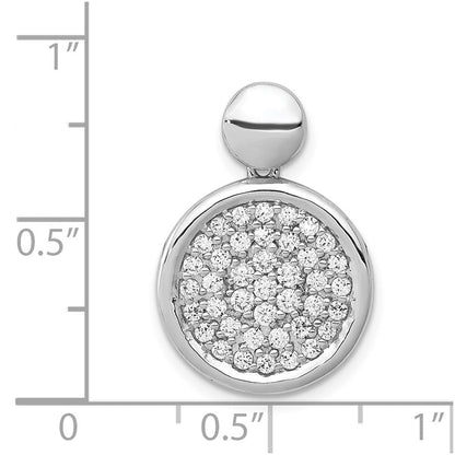 14K Weißgold Anhänger mit 0,5 ct. echten Diamanten, Fantasie-Kreis-Design