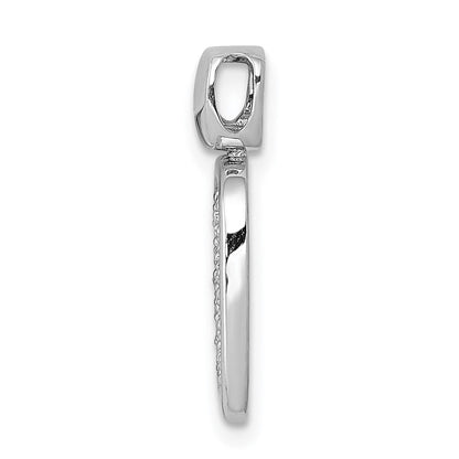 14K Weißgold Anhänger mit 0,5 ct. echten Diamanten, quadratische Fantasieform