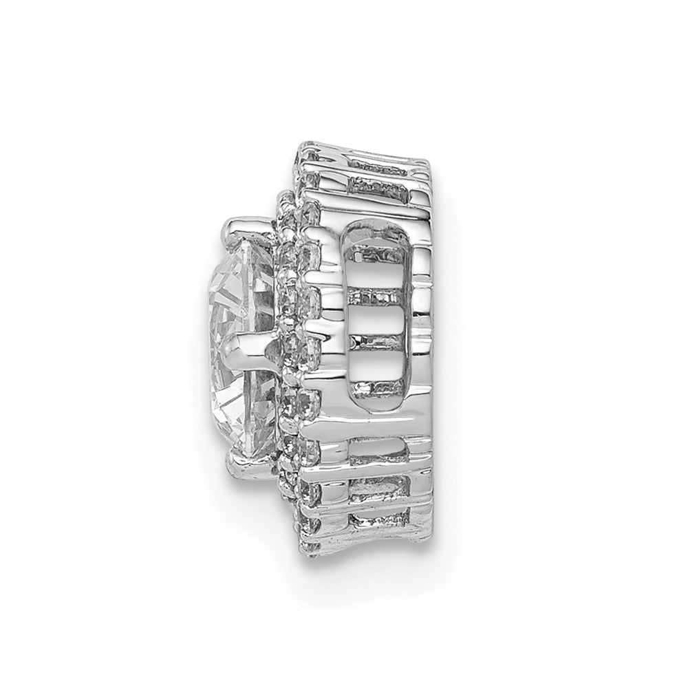 14K Weißgold Chain-Gleitanhänger mit Halo und 0,75 ct. im Labor gezüchteten Diamanten, VS/SI+ G+