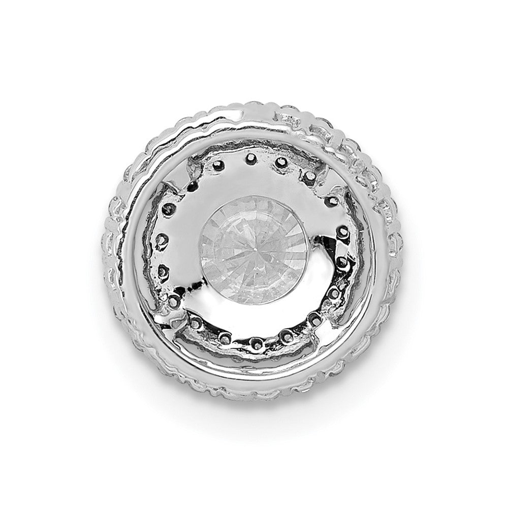 14K Weißgold Chain-Gleitanhänger mit Halo und 0,75 ct. im Labor gezüchteten Diamanten, VS/SI+ G+