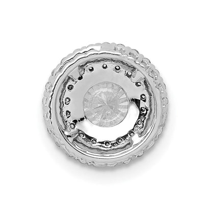 14K Weißgold Chain-Gleitanhänger mit Halo und 0,75 ct. im Labor gezüchteten Diamanten, VS/SI+ G+