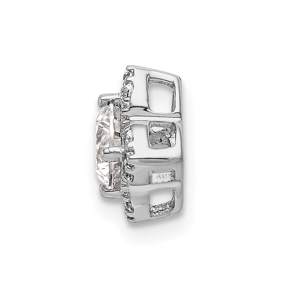 14K Weißgold 5,2 mm Center 0,05 ct. Echter Diamant Semi-Mount-Anhänger