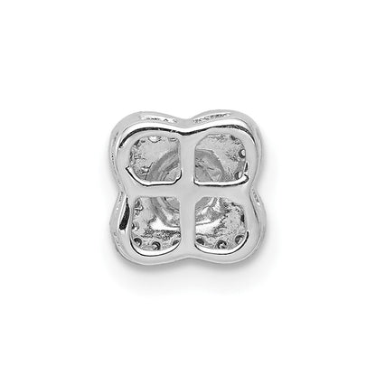 14k Weißgold 4,1mm Center 1/15ct. Real Diamant Semi-mount Pendant