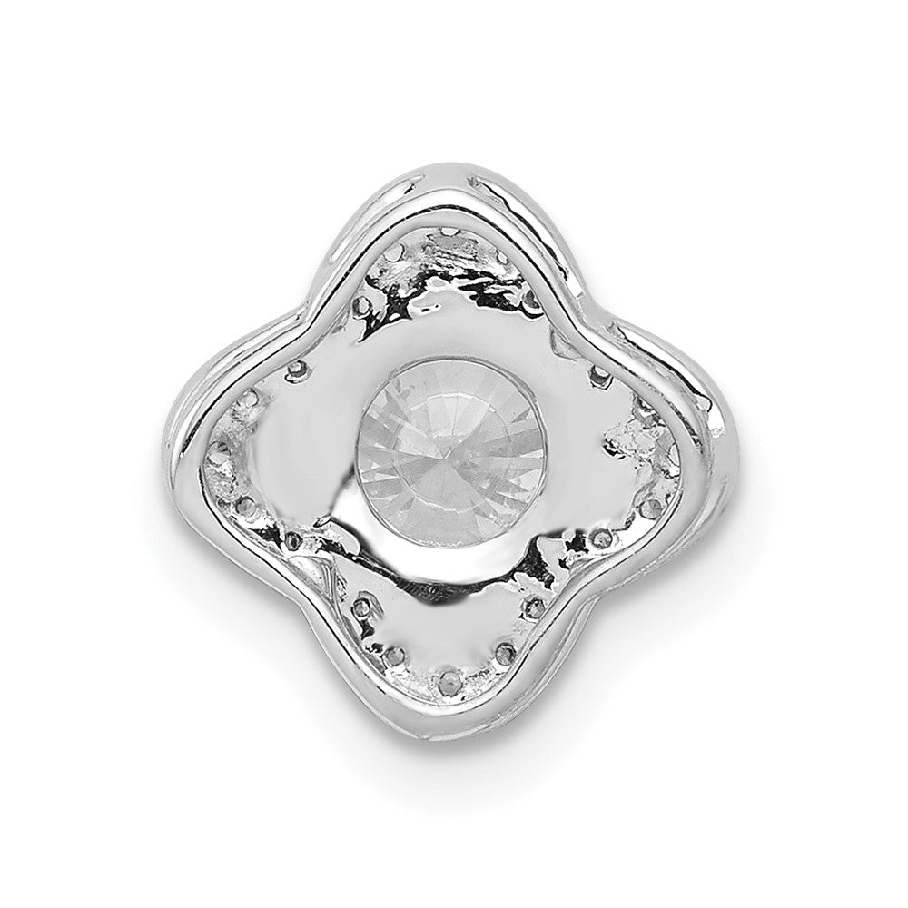 14k Weißgold Anhänger mit Semi-Mount-Fassung, 5,2 mm mittiger 0,10 ct. echter Diamant