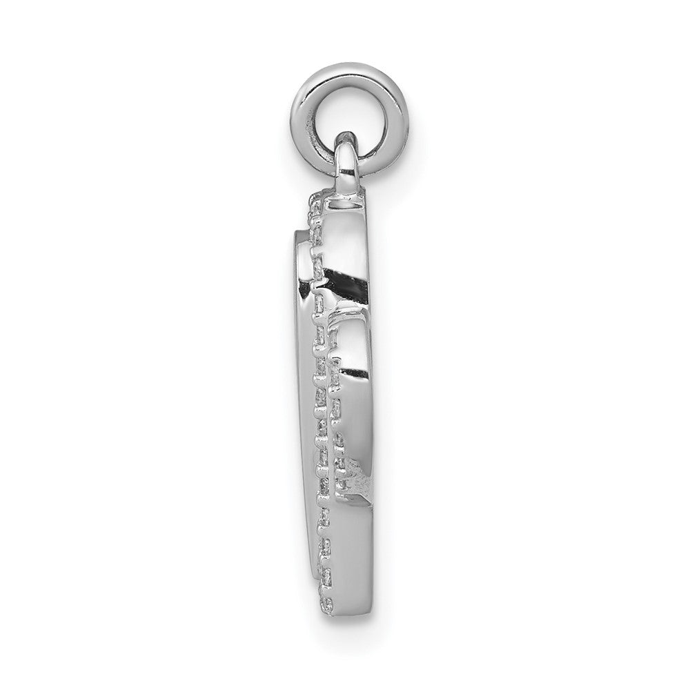 14 Karat Weißgold Anhänger Kaktus mit 0,2 ct. echtem Diamant