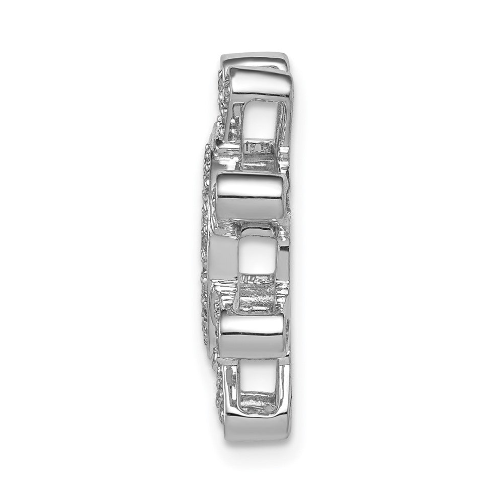 14K Weißgold Steuerrad-Anhänger mit 0,25 ct. echten Diamanten