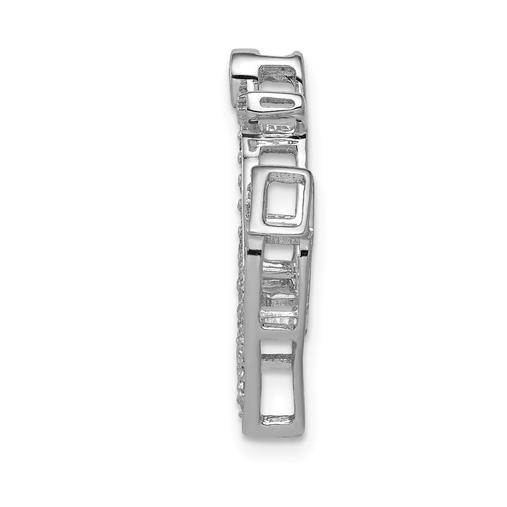 14K Weißgold 1/4ct. Echt Diamant Anker Kette Anhänger