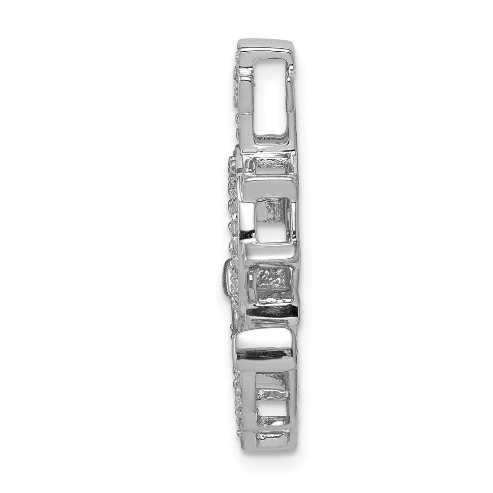 14K Weißgold Echt Diamant Mariners Anker Kette Anhänger