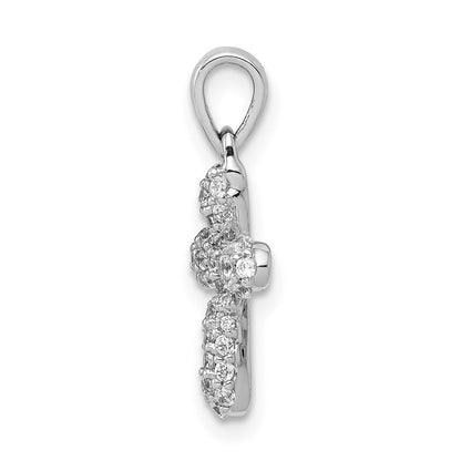 14K Weißgold Anhänger mit 0,25 ct. echtem Diamant