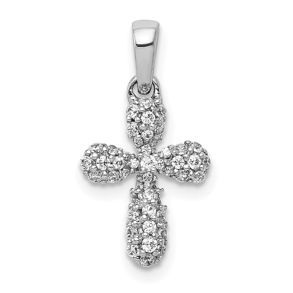 14K Weißgold Anhänger mit 0,25 ct. echtem Diamant