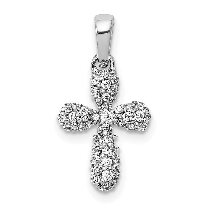 14K Weißgold Anhänger mit 0,25 ct. echtem Diamant