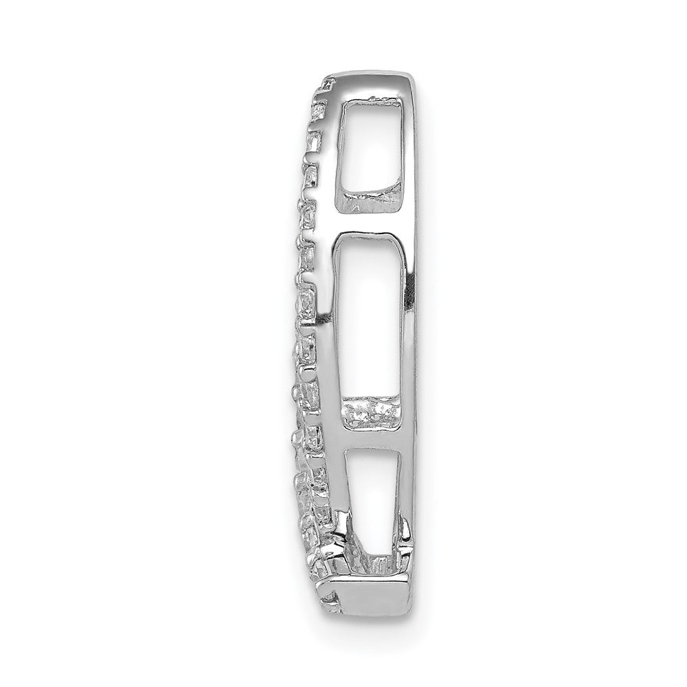 14K Weißgold 1/3ct. Echt Diamant Ichthus Kette Anhänger