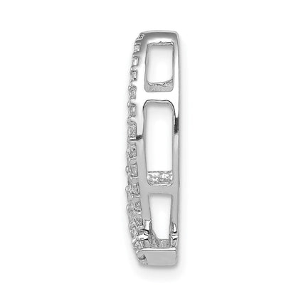 14K Weißgold 1/3ct. Echt Diamant Ichthus Kette Anhänger