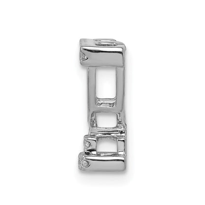 14K Weißgold Echt Diamant Menorah Kette Anhänger