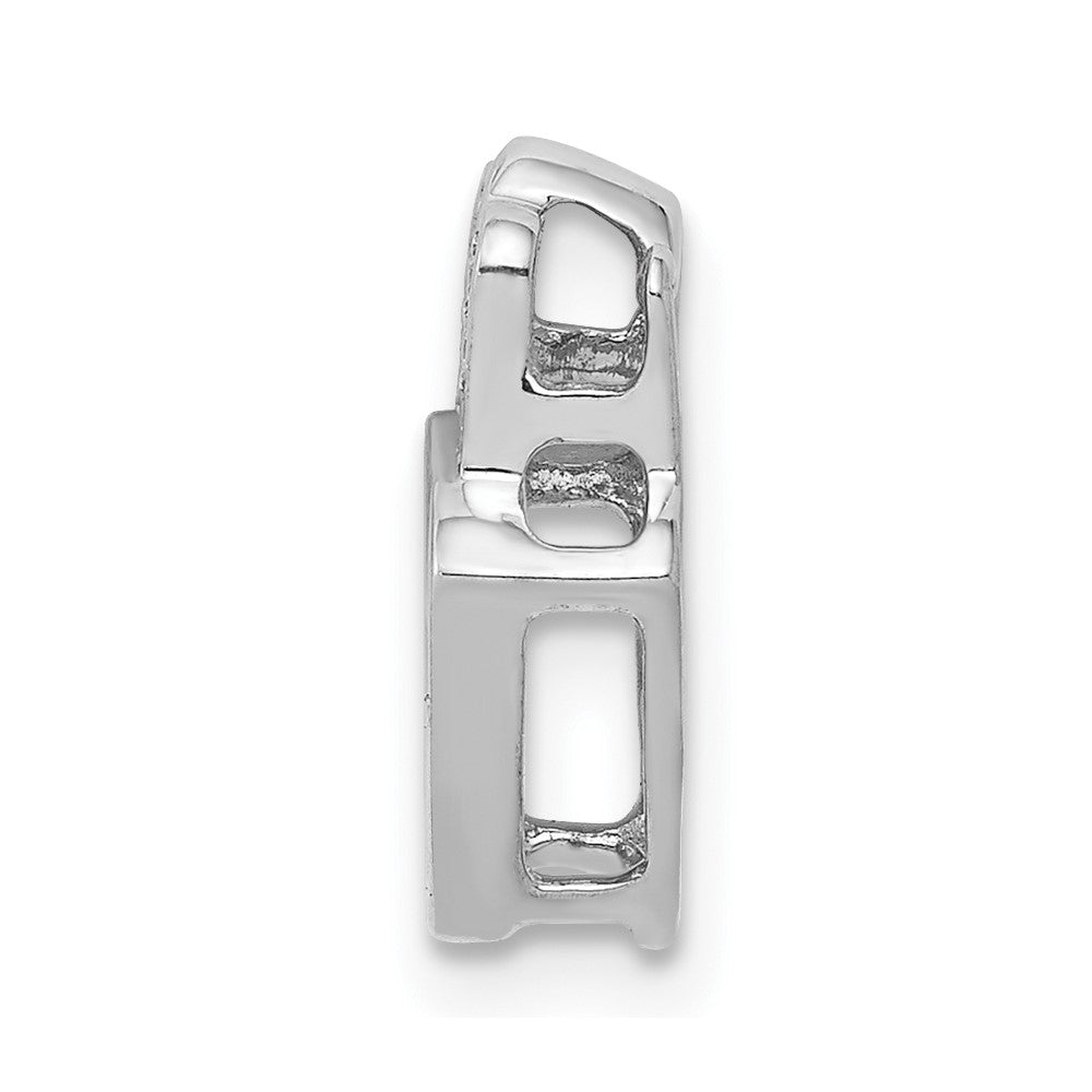 14K Weißgold 1/20ct. Echt Diamant Chai auf Hamsa Kette Anhänger