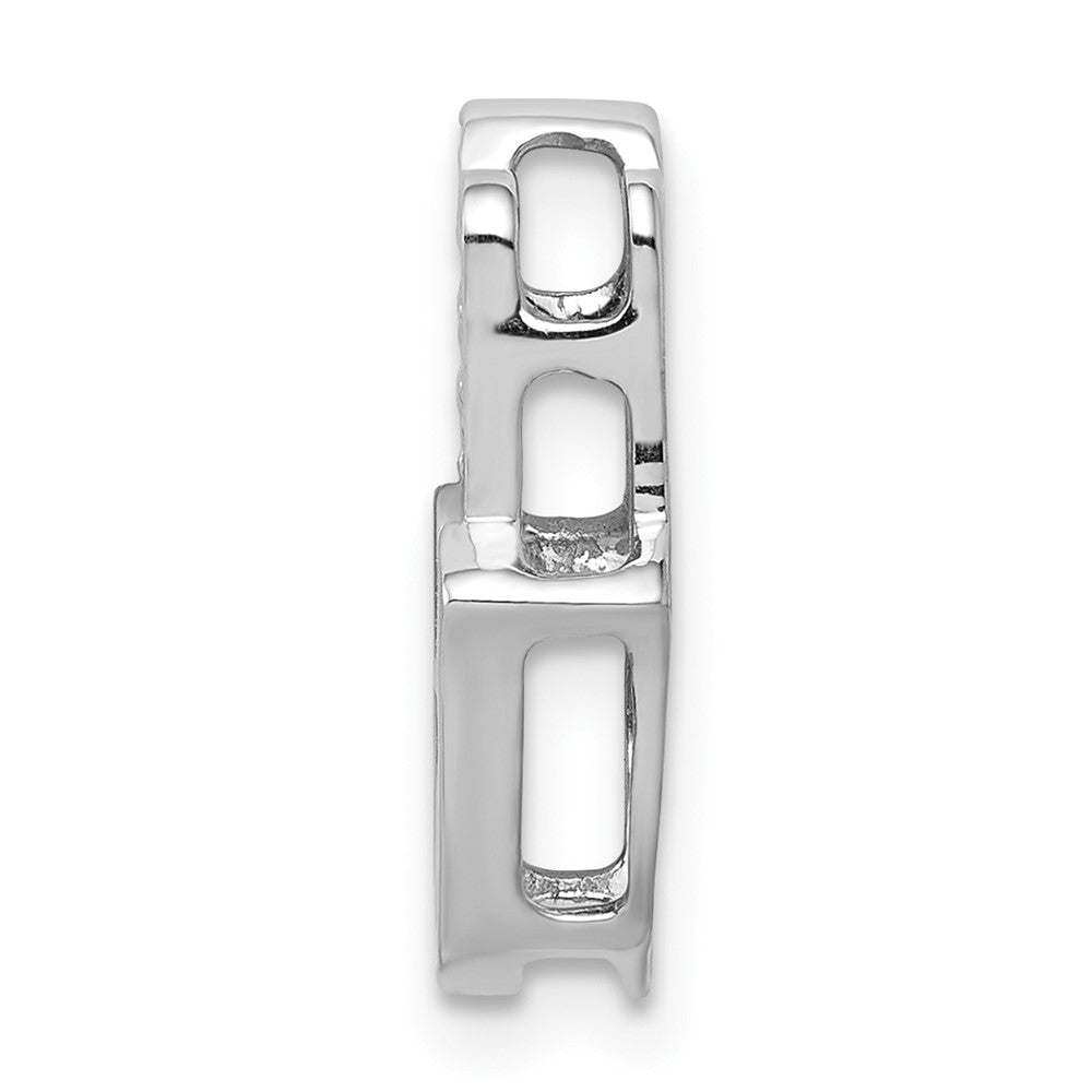 14K Weißgold 1/15ct. Echt Diamant Chai auf Hamsa Kette Anhänger