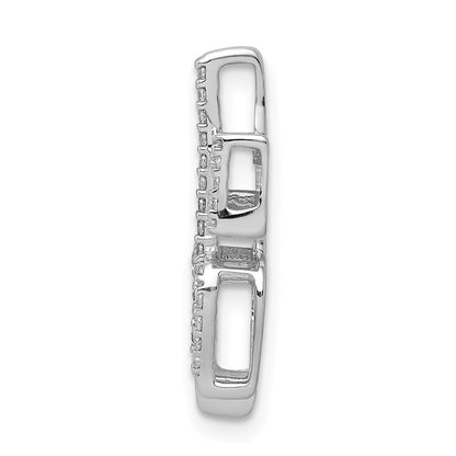 14K Weißgold 0,25 ct. Echter Diamant Trishula-Anhänger