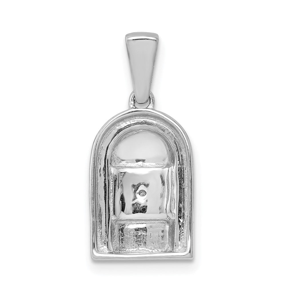14K Weißgold Anhänger mit 0,16 ct. echten Diamanten und Rubin-Akzenten